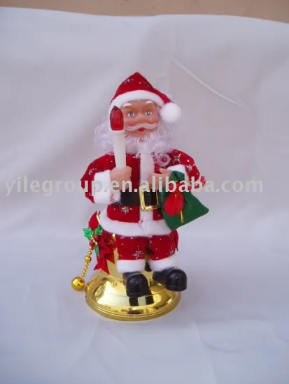 8"santa sitting on ring/santa toys/electrical santa