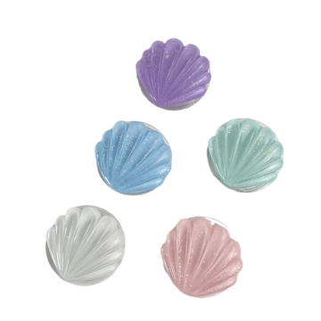Glitter Seashell Mobile Phone Holder - Cute 3D Cartoon Phone Grip