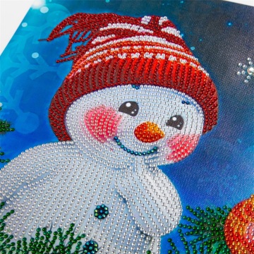 Snowman de Noël peinture de peinture de diamant 5D peinture décorative