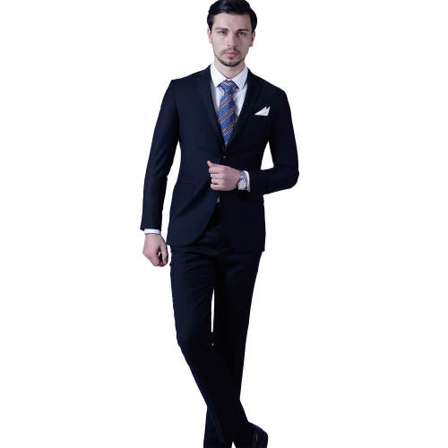 Italian Exclusive Wool Fabric Men's Slim Fit Suit