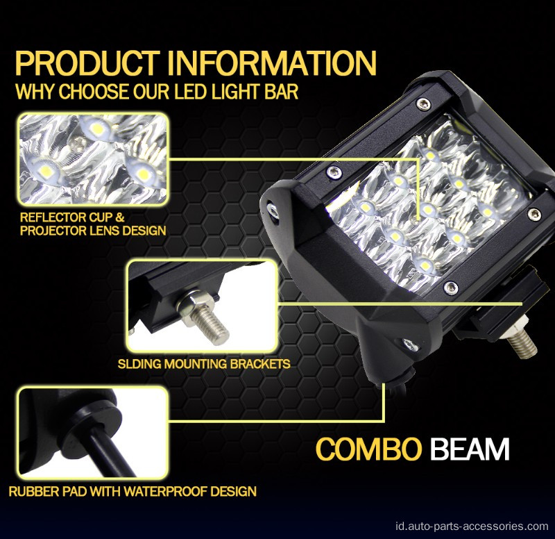 Lampu LED atas mobil dengan lampu tiga baris