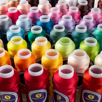 High-Quality 100% Rayon Embroidery Thread: Customized Colors, Soft Texture, 3500 Yards