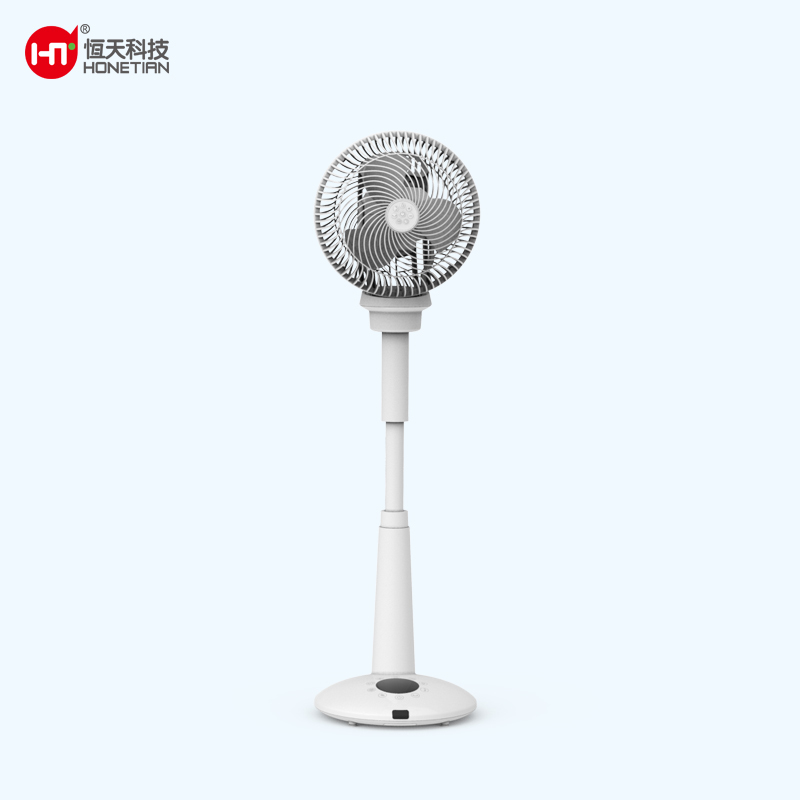 HONETIAN spiral grill auto oscillation night light LED display 12 speeds 4 modes 12 timer 6 inches DC circulator stand fan