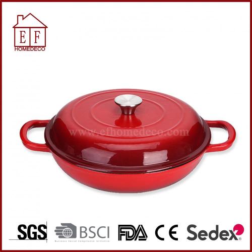 Enamel cast iron round casserole
