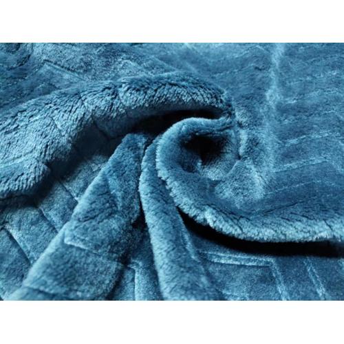 100%Polyester Double Side Flannel Fleece with Emboss Fabric