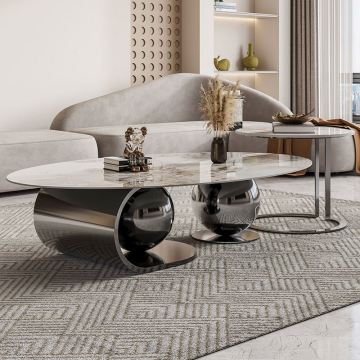 Moderner einfacher leichter Luxus -Couchtisch
