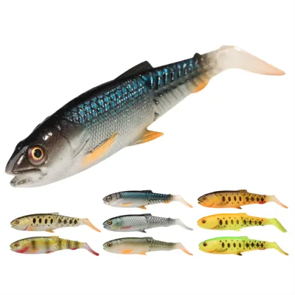 Wholesale Black Bass Lures: Artificial Shad Bait Soft Vibration Grub & Crazy Minnow