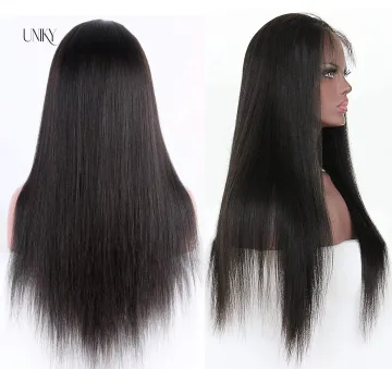 Natural Korean Double Drawn Raw Indian Virgin Cuticle Aligned Hair Extension Wig For Black Women Human Hair 360 Lace Front Wig