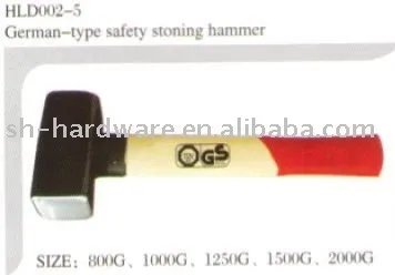 German-type safety stoning hammer