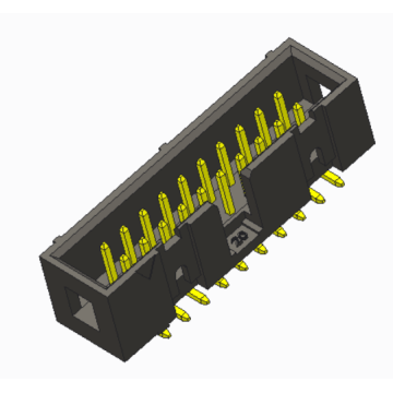 Encabezado de caja de 2.54 mm SMT H = conector de 9.9 mm