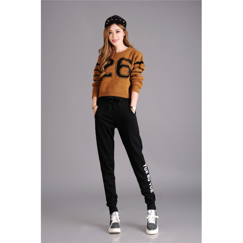 Dark blue 100%cotton blank sweatpants women Joggers Pants