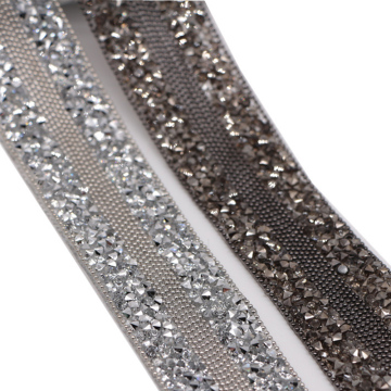 Wholesale Copper Beads Crystal Sticker Rhinestone Lace Trim - 20 Yards for Clothing Accessories