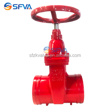 DN150 PN16 Ductile Iron Resilient Seat Non-Rising Grooved End Gate Valve