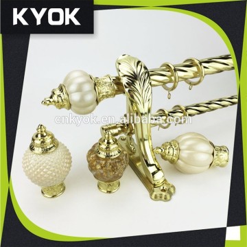 KYOK curtain pull rod wholesale ,curtain finials & curtain rod finials