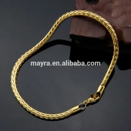 thin gold chain bracelet