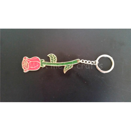 Personalized Metal Plant Rose Bottle Opener Keychain