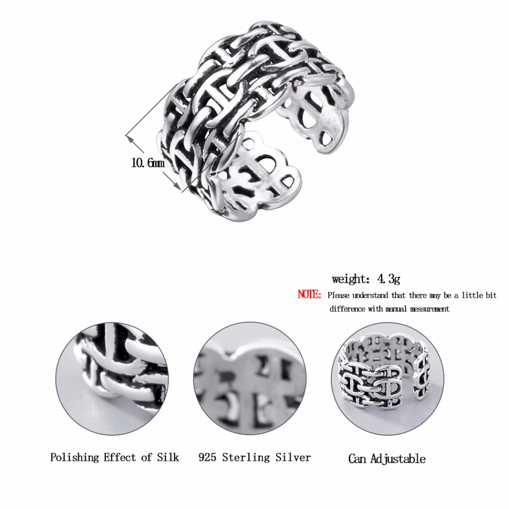 Chandler Interlocking Net Wide Rings Weave Knuckle Toe Bague Infinity Mujer Friendship Lovers Best Gifts Gothic Factory Price