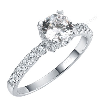 White Moissanite Diamond Ring Wedding Rings