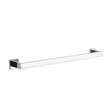 Factory Direct 304 Stainless Steel Square Single Towel Rack for Bathroom & Hotel