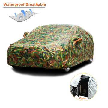 waterproof camouflage 190T portable car cover