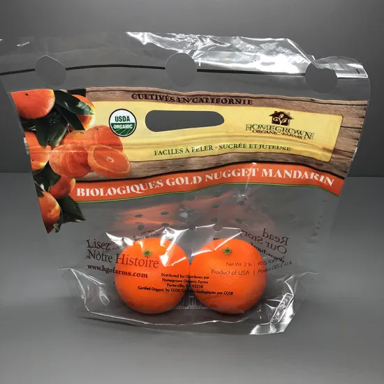 Customized Clear Zipper Plastic Bag Fresh Keeping Apple Pearl Banana Fruit Bag