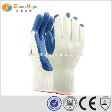 sunnyhope blue safety Industrial Latex Rubber Hand finger Protection Gloves