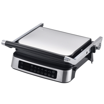 Digital Detachable Panini Grill: 180° Open, Easy Cleaning, 230° Temp Control