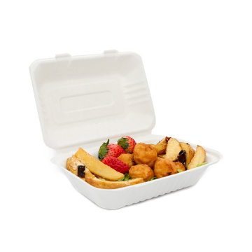 Caixas de alimentos descartáveis ​​Takeaway Packaging Bagasse Bagasse