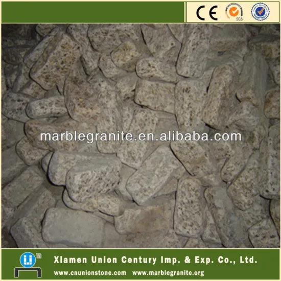 Tumbled Yellow G682 Cube Stone