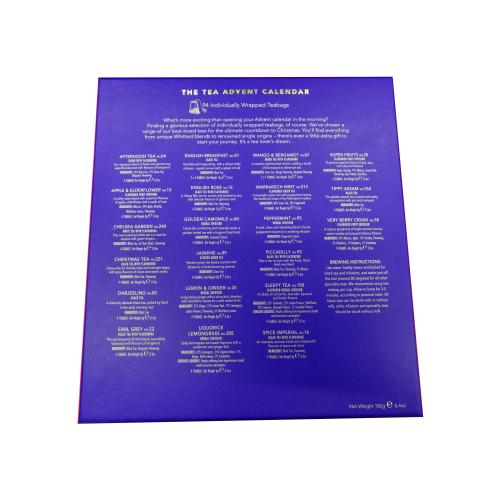Advent Calendar tea Chocolate gift box packaging