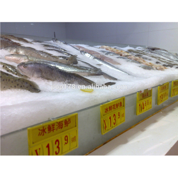 Plastic Ice Sign Board and Price Frame For Supermarket Frozen Seafood Display