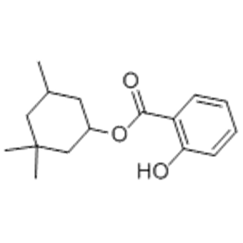 बेंजोइक एसिड, 2-हाइड्रॉक्सी-, 3,3,5-ट्राइमिथाइलसाइक्लोहेक्सिल एस्टर कैस 118-56-9
