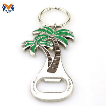 Metal custom coconut tree beer bottle opener keychain