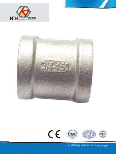 ANSI 304 11/2 Inch Stainless Steel Casting Pipe Fittings Female Threaded Socket Banded