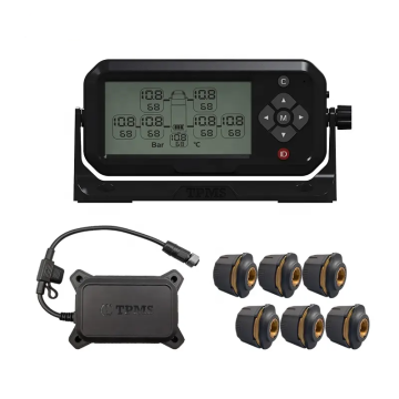 Hot Selling Solar Wireless  Precise Forecast Tire Pressure Monitoring  6 Wheels  External  For Bus Rv