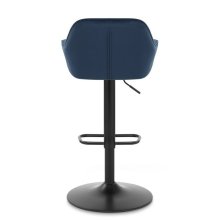 Velvet liftable armrest bar chair