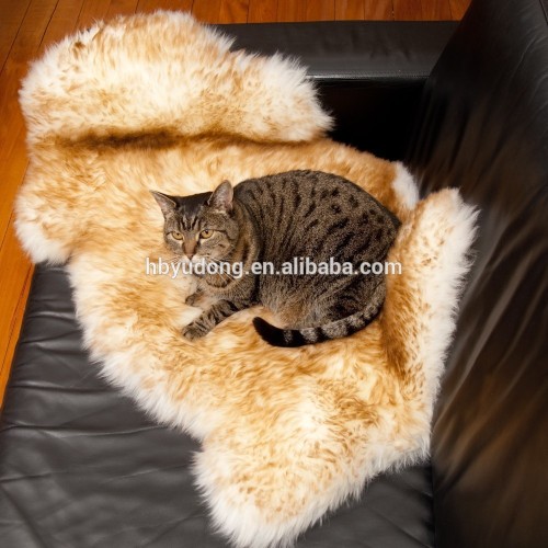 luxury long wool natural pet sheepskin rug