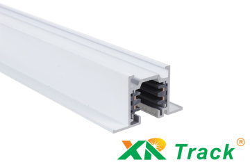 Rail en aluminium carré enfoncé par LED de trois circuits