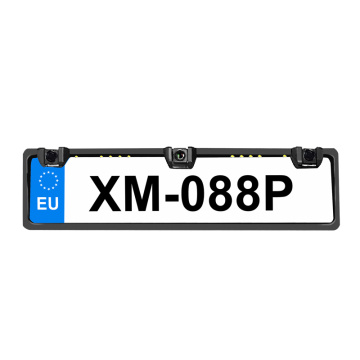 Car Rear View Reverse Camera with Parking Sensor and European License Plate Compatibility