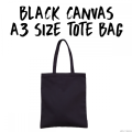 Beställnings- svart canvas tote bags