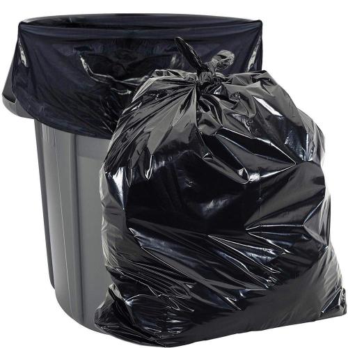 Durable Black Garbage Trash Can Liner Carrier Bin Waste Produce Refuse Bag