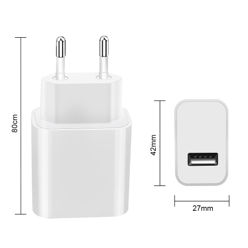 Caricabatterie da parete USB da 12W da port da una porta per telefono / iPad 2.4a