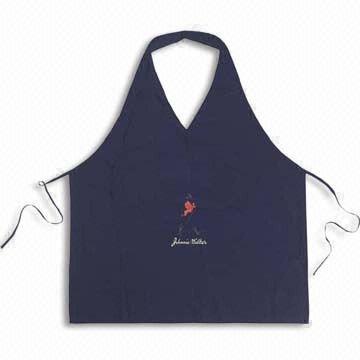 100% kapas diberus Apron bercetak logo