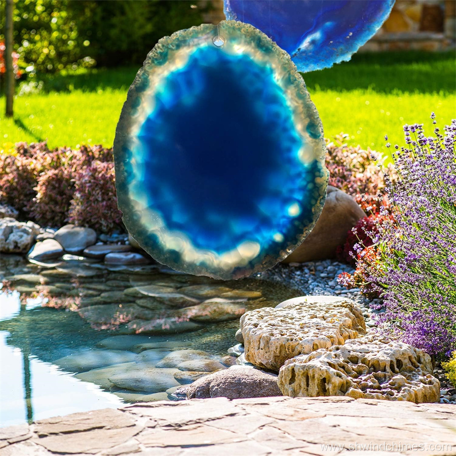 Wind Chime with Agate Slices for Indoor or Outdoor Use