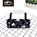 Custom lovely flower style PU leather handbag cosmetic bag pencil case&bag multifunctional bag