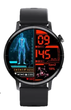 F67 Pro Round Screen Smart Watch ECG Heart Health Tracker | Blood Glucose Uric Acid Lipid Monitor OEM Wholesale