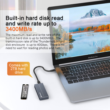 Thunderbolt 3 NVME SSD 인클로저 2TB