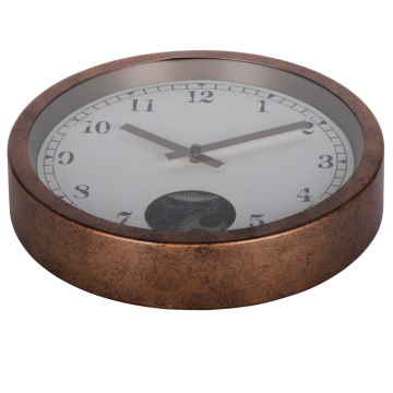 Horloge murale antique de 12 pouces avec engrenages