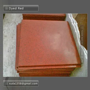 Paintted red granite