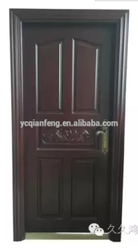 Luxury Solid wood door made of Sapele wood with dark color